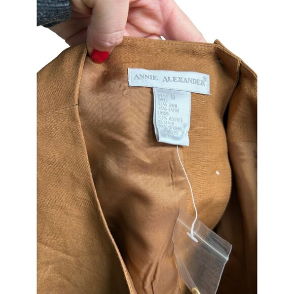 NWOT Annie Alexander Embroidered Wild Flower Linen Sleeveless Top - Picture 3 of 4